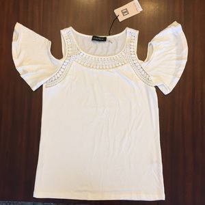 Ivanka Trump Cold Shoulder Shirt Top NWT